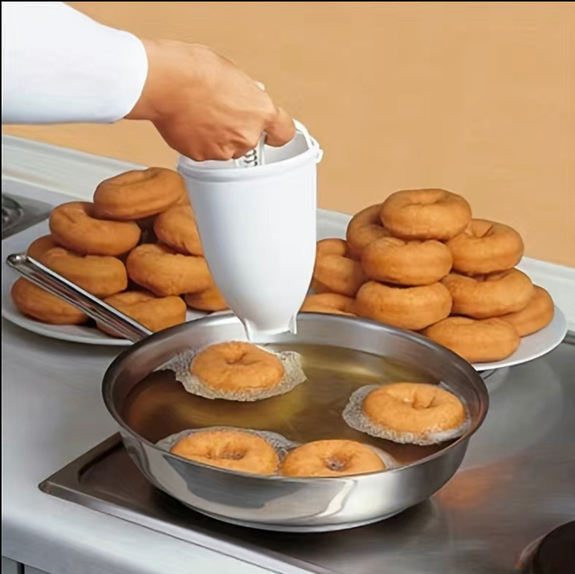 Stampo per ciambelle, strumento per fare ciambelle fai-da-te riutilizzabile facile da sformare, antiaderente per ciambelle